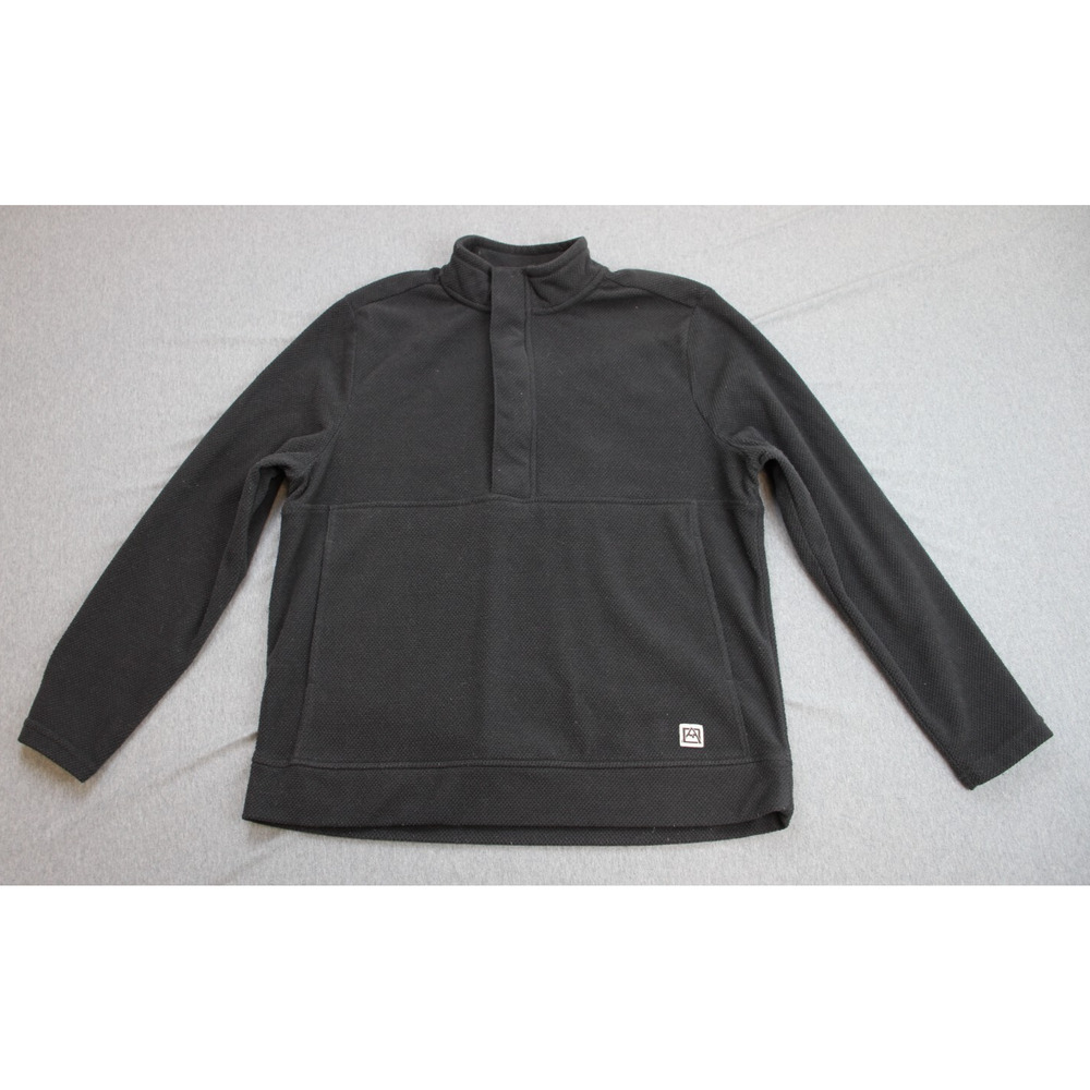 Avalanche Sweater Men Medium Gray Fleece 1/2 Zip Pullover Mock Neck Long Sleeves